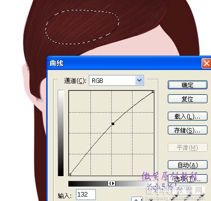 photoshop 画笔及路径制作漂亮的发丝12