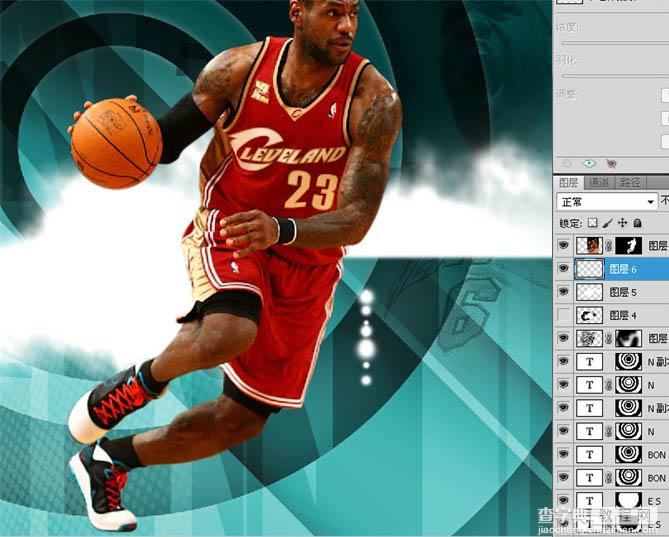 Photoshop制作精彩的篮球球星海报实例教程47