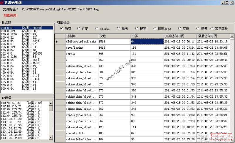 IIS日志分析工具使用图文教程(IISLogsViewer)8