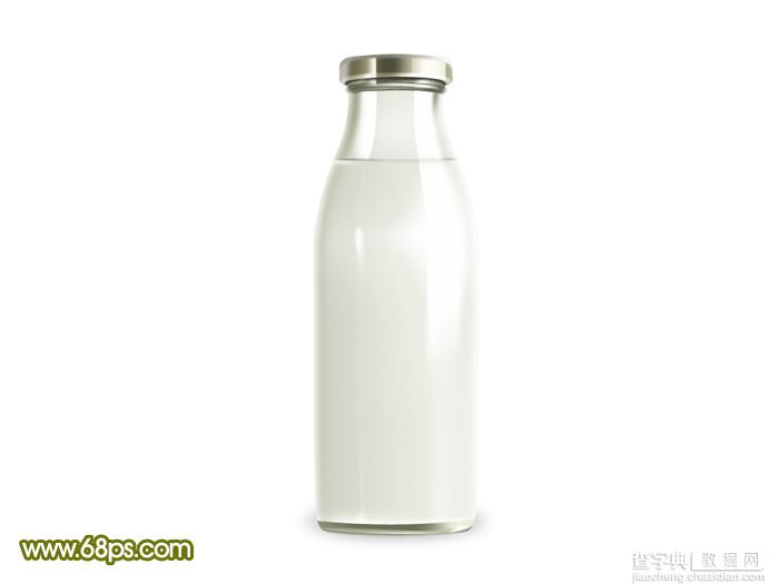 Photoshop制作一个逼真精致的牛奶瓶子1