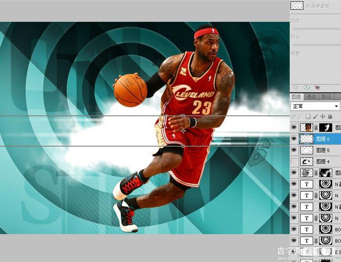 Photoshop制作精彩的篮球球星海报实例教程48