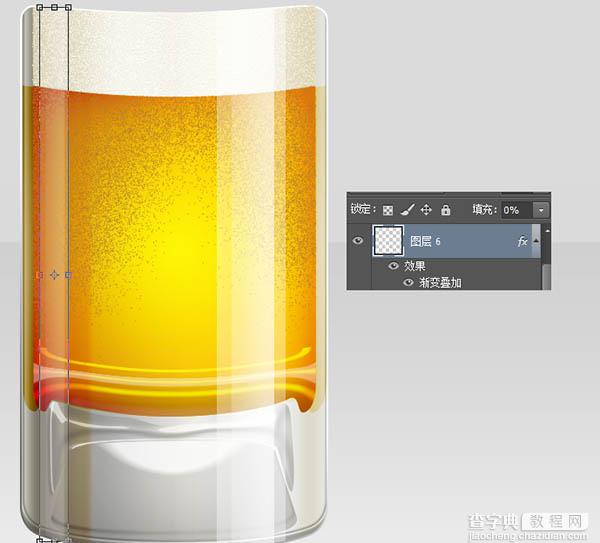Photoshop制作一杯溢出泡沫的啤酒杯43