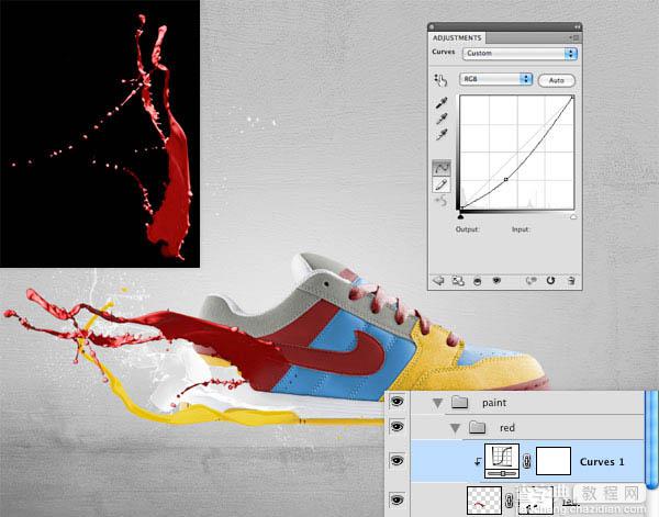 Photoshop打造完美的流体艺术运动鞋海报21
