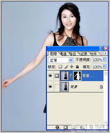 用Photoshop通道为漂亮MM照片抠图4