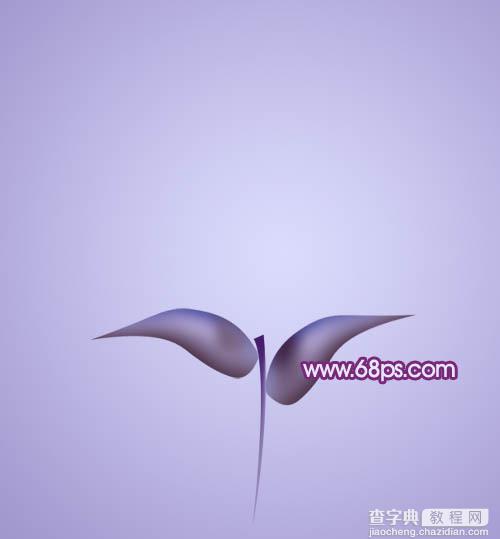 Photoshop设计制作出漂亮的紫色3D马蹄莲花朵16