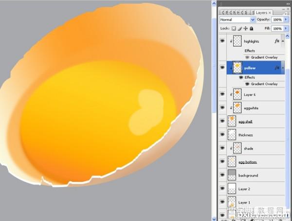 Photoshop制作一个非常逼真的破碎鸡蛋效果24