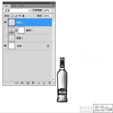 photoshop 利用酒瓶制作创意的雪花图案7