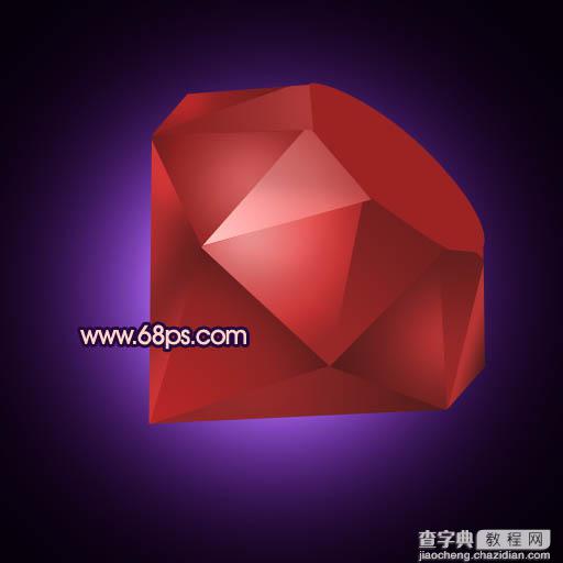 Photoshop打造一颗漂亮的红色钻石13