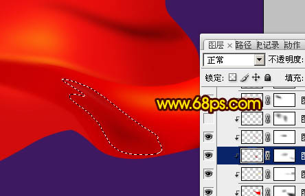Photoshop打造迎风飘扬的红色党旗19