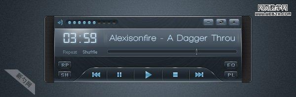 Photoshop 超酷的金属质感播放器37