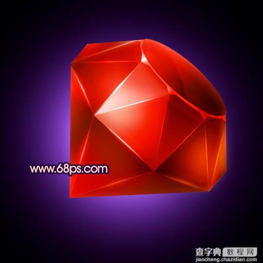 Photoshop打造一颗漂亮的红色钻石28
