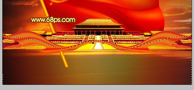 Photoshop将打造漂亮的建党90周年志庆海报效果12