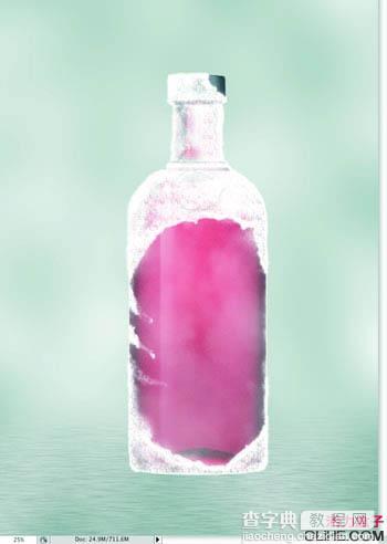 Photoshop为酒瓶表面加上急冻的冰霜17