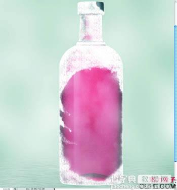 Photoshop为酒瓶表面加上急冻的冰霜16