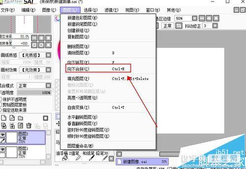 sai中图层该怎么编辑? sai图层的新建/删除/合并的详细教程10