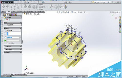 solidworks怎么画同步带轮? solidworks绘制5M齿型同步带轮的方法12