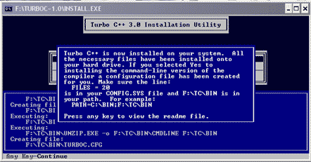 Turbo C 3.0安装方法及使用说明5