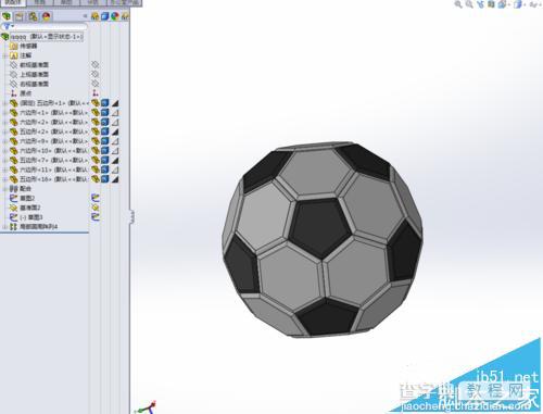 怎么利用solidworks画足球?1