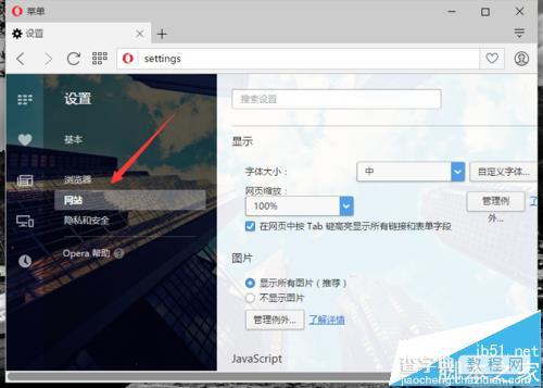 opera欧朋浏览器怎么自定义设置网页字体的大小?6