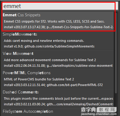 Sublimetext3安装Emmet插件步骤4