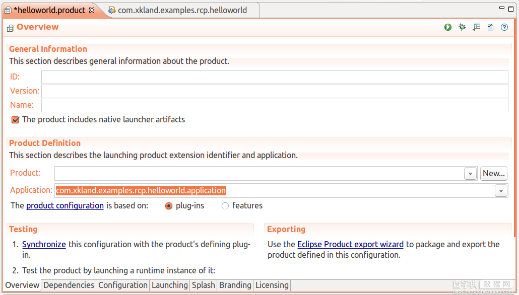 eclipse rcp详解Hello World以及eclipse rcp和osgi的简单展示(图文)7