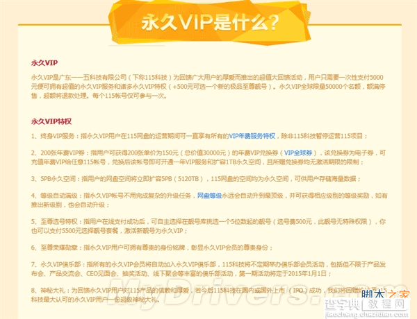 115网盘推出永久VIP服务:含5PB存储空间 猜猜多少钱?3