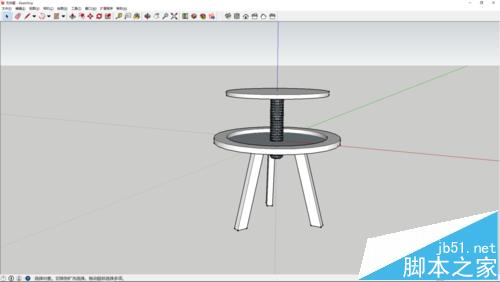 sketchup怎么绘制一个很有创意的桌椅模型?19