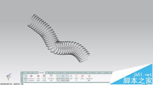 UG怎么画已经折弯的弹簧模型?1