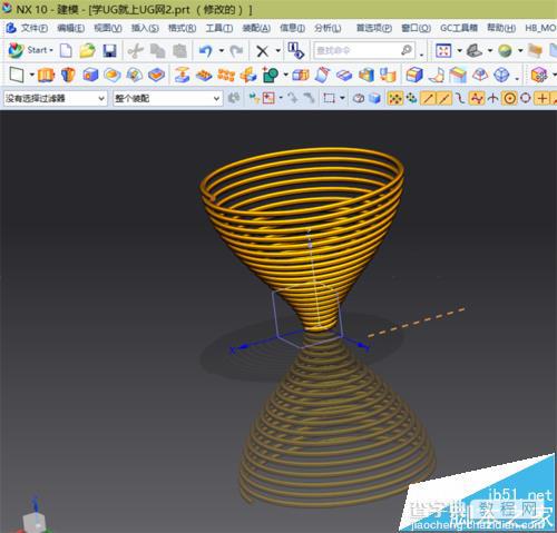 UG10.0怎么绘制螺旋线形状的模型?9