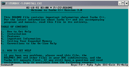 Turbo C 3.0安装方法及使用说明6