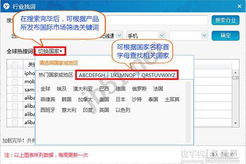 360旺店软件(国际版)查找行业热词图文教程6