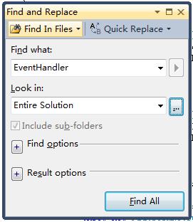 使用Visual Studio的查找与替换替代默认的系统搜索1