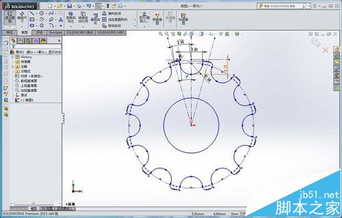 solidworks怎么画同步带轮? solidworks绘制5M齿型同步带轮的方法11