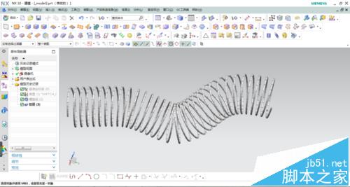 UG怎么画已经折弯的弹簧模型?7