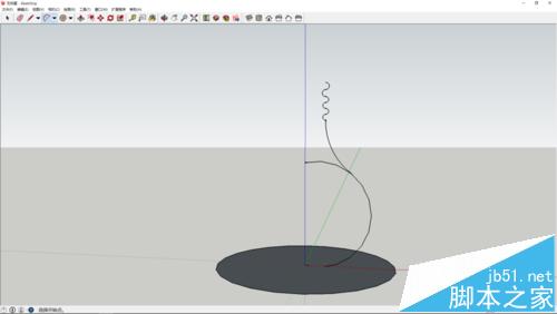 sketchup怎么画一个简单的灯泡模型?5