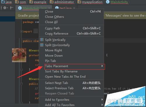 Android studio标签位置怎么调整?3