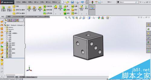 solidworks怎么画骰子模型?10