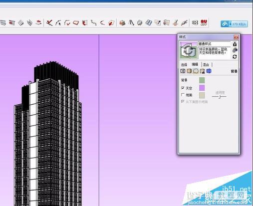 SketchUp怎么调整图纸的背景颜色?11