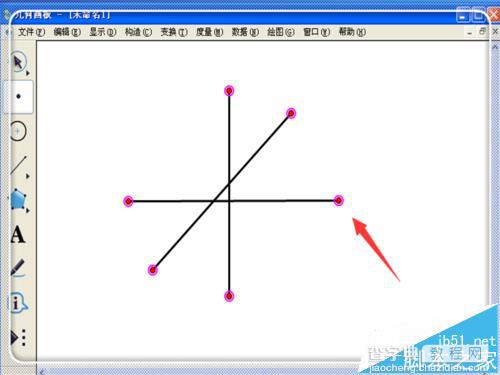 几何画板怎么选中图形中的点?6