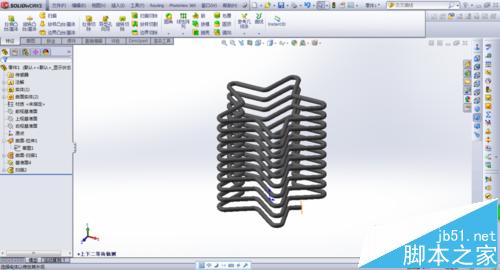 solidworks星形弹簧模型怎么建模?1