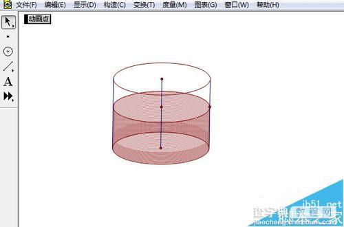 几何画板制作圆柱体的形成动画演示方法13