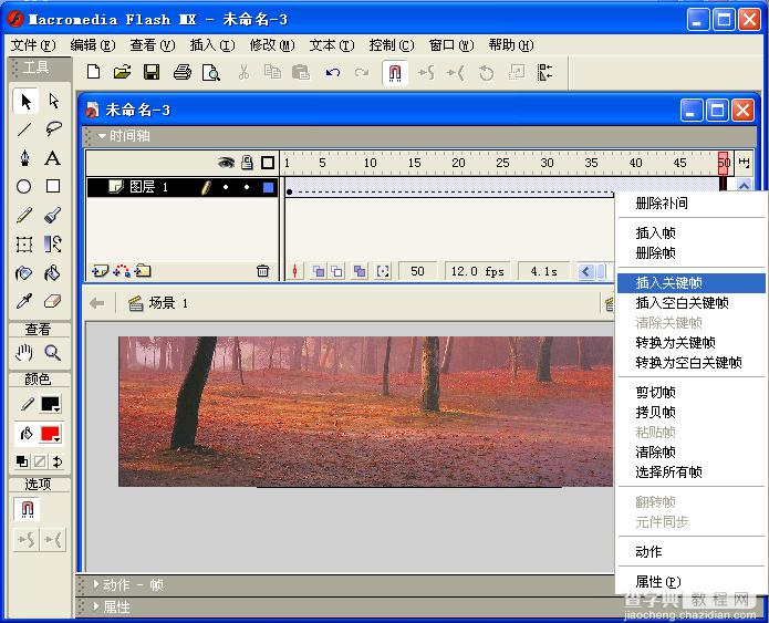 如何使用Flash MX？将GIF动画图片制成FLASH动画完整图文教程19