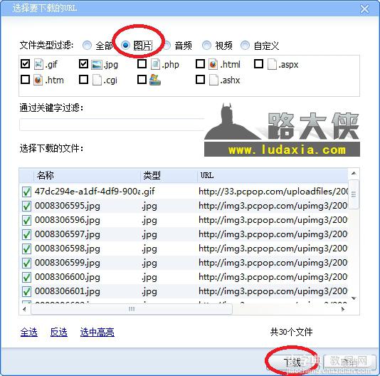 使用迅雷批量下载网页中一连串的漂亮图片2