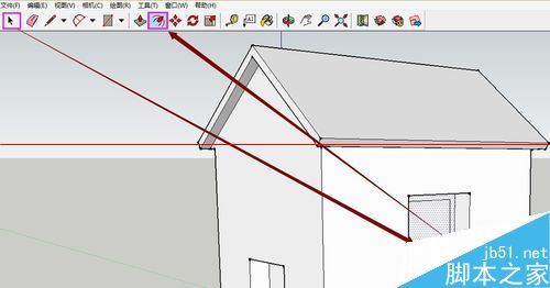 SketchUp绘图软件怎么绘制3D小房子？24