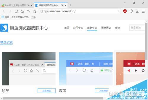 旗鱼浏览器怎么更换皮肤?5