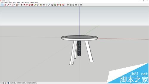 sketchup怎么绘制一个很有创意的桌椅模型?17