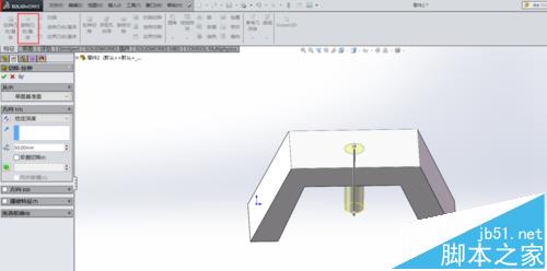 solidwork的怎么使用拉伸切除等功能?7