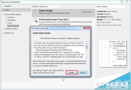 Visual Studio2012怎么下载安装Indent Guides插件?4