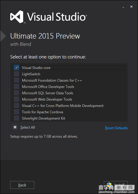 Visual Studio 2015 安装图文详细步骤1