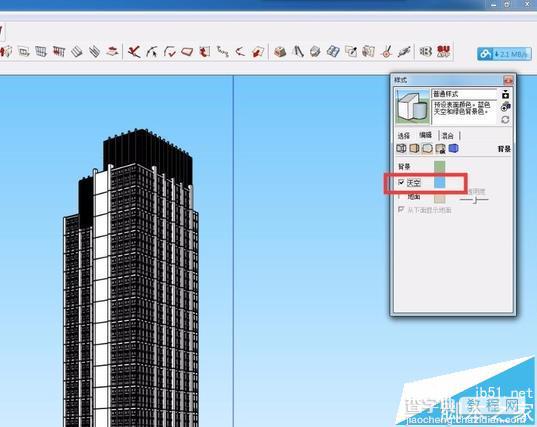 SketchUp怎么调整图纸的背景颜色?9